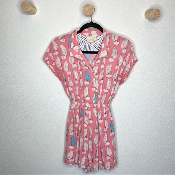 Anthropologie Pants - Anthropologie Maeve Tourista sailboat Romper